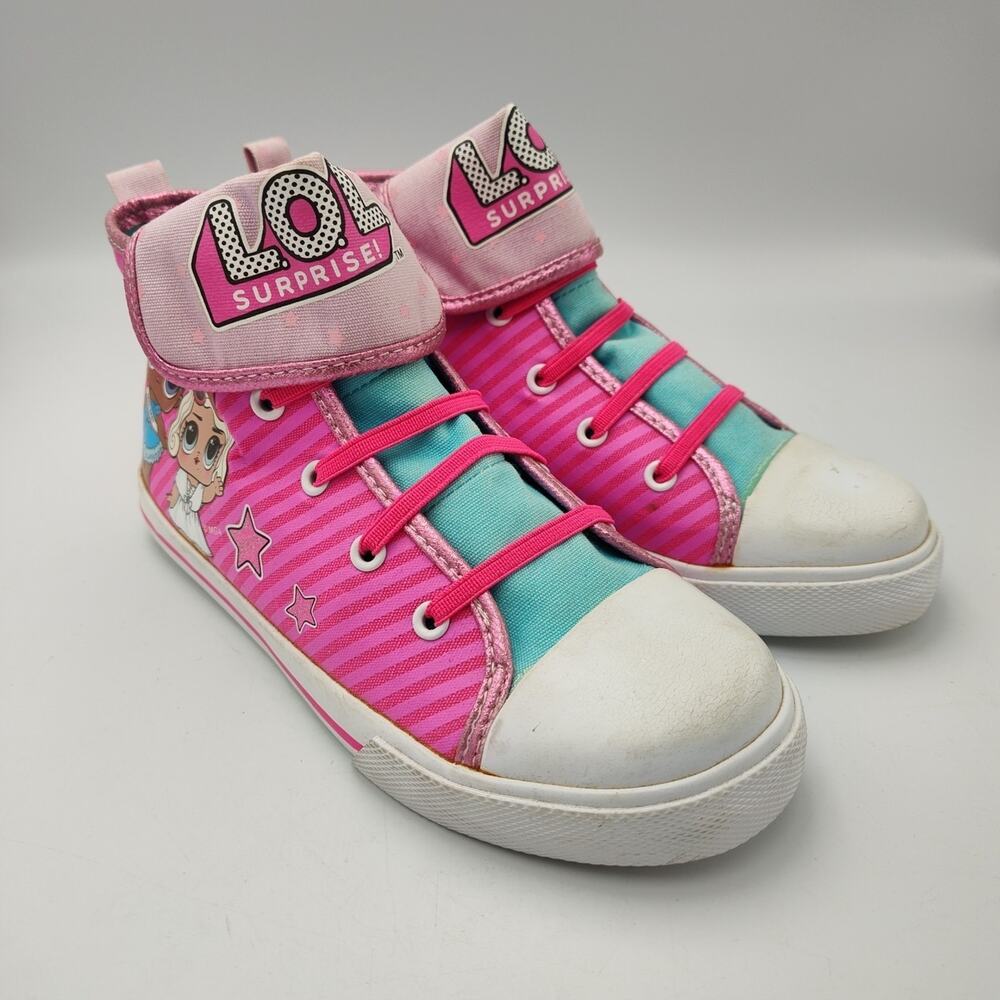 LOL Surprise Girls High Top Shoes Size 2 Casual Sneakers Glam